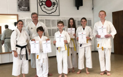 Karate Gürtelprüfung für die Karate Kids des DJK Mainaschaff